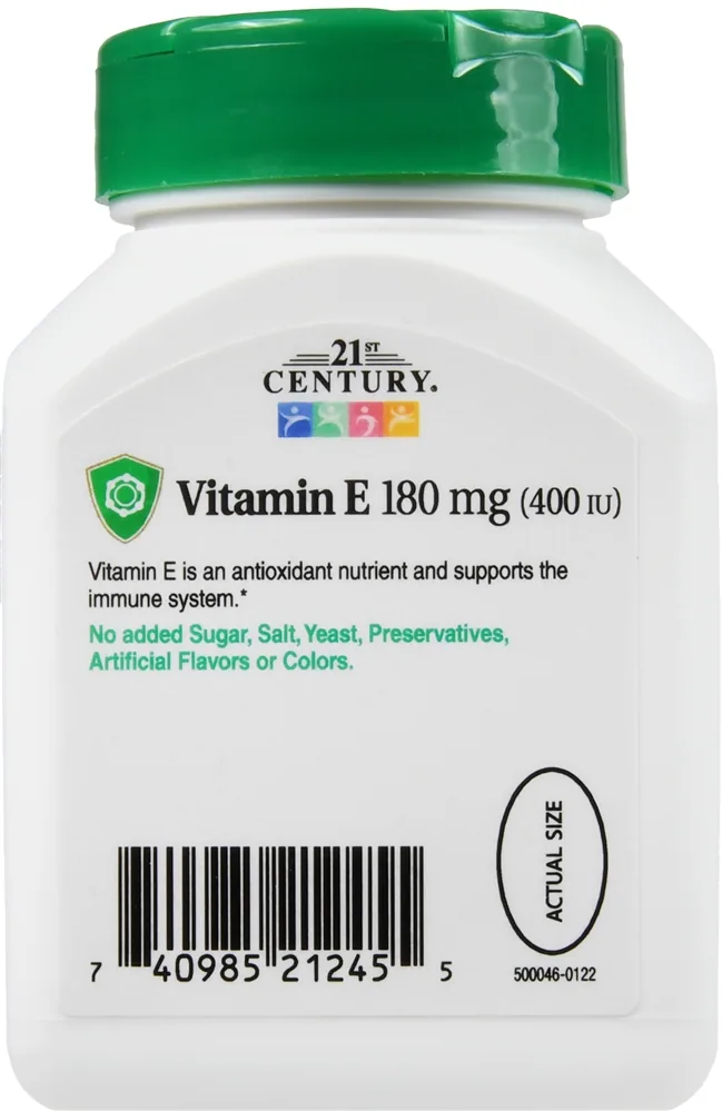 21st Century E 180 mg (400 IU) Softgels – Image 2
