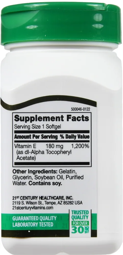 21st Century E 180 mg (400 IU) Softgels
