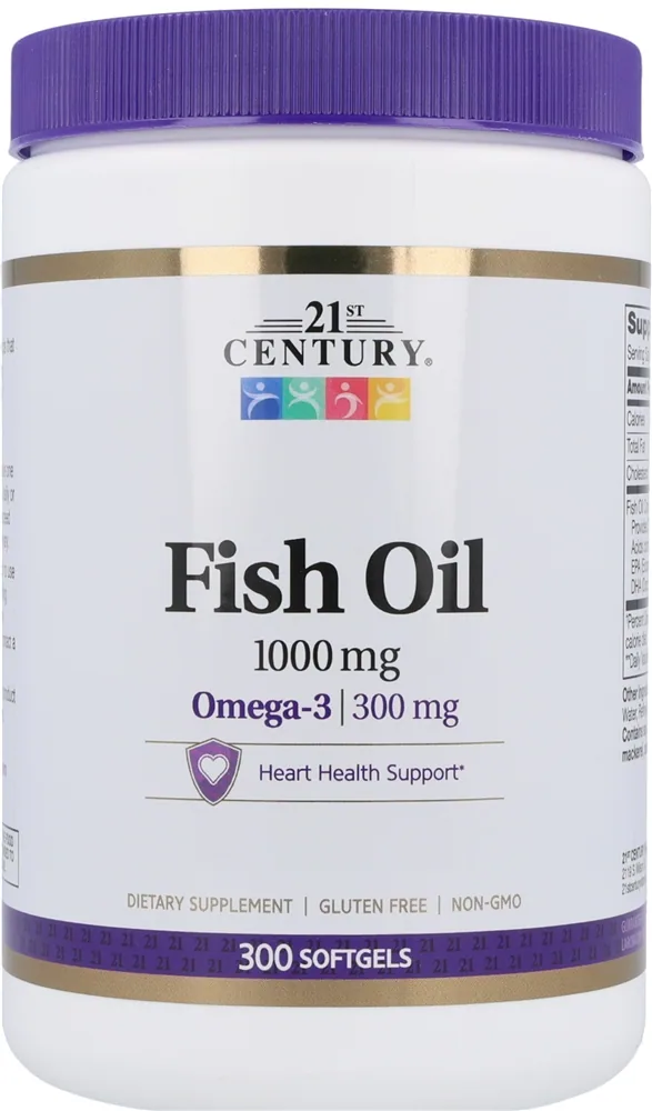 21st Century Fish Oil 1000 mg Omega-3 300 mg Softgels – Image 2