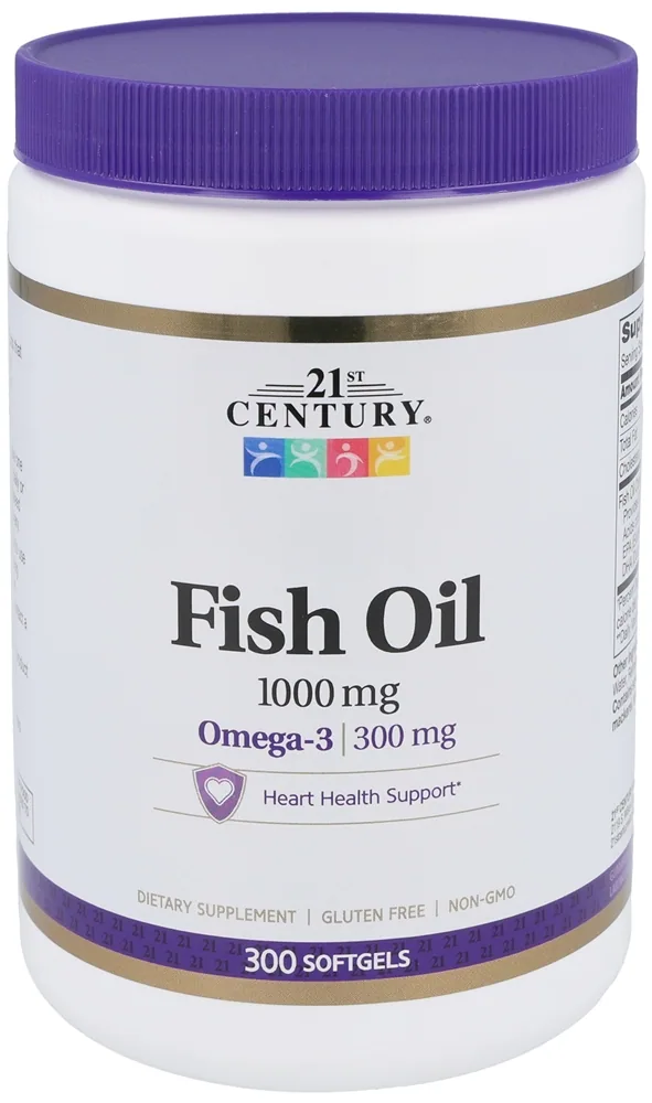 21st Century Fish Oil 1000 mg Omega-3 300 mg Softgels