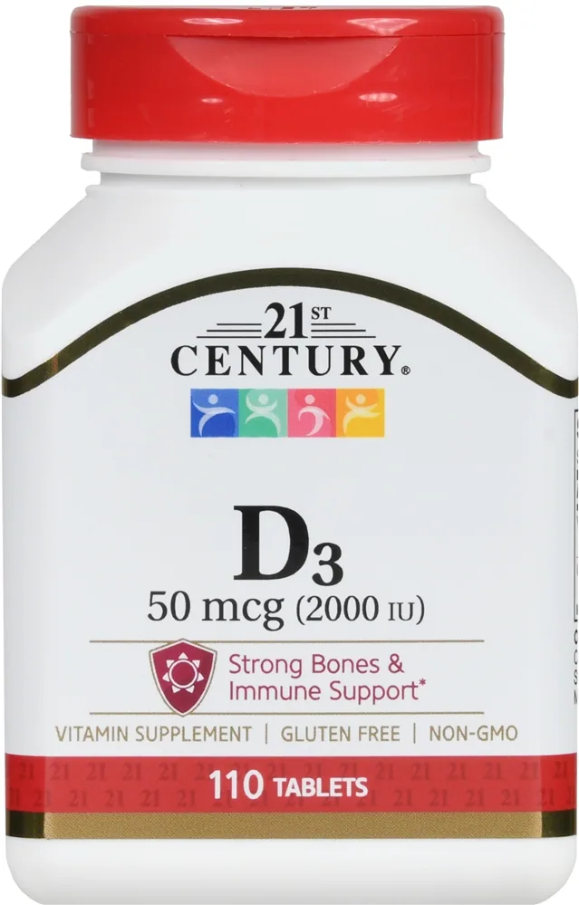 21st Century D3 50 mcg (2000 IU) Tablets – Image 3