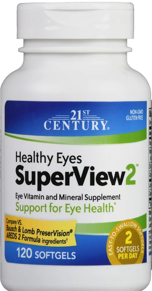 21st Century Healthy Eyes SuperView2 Eye Vitamin And Mineral Supplement Softgels – Image 2